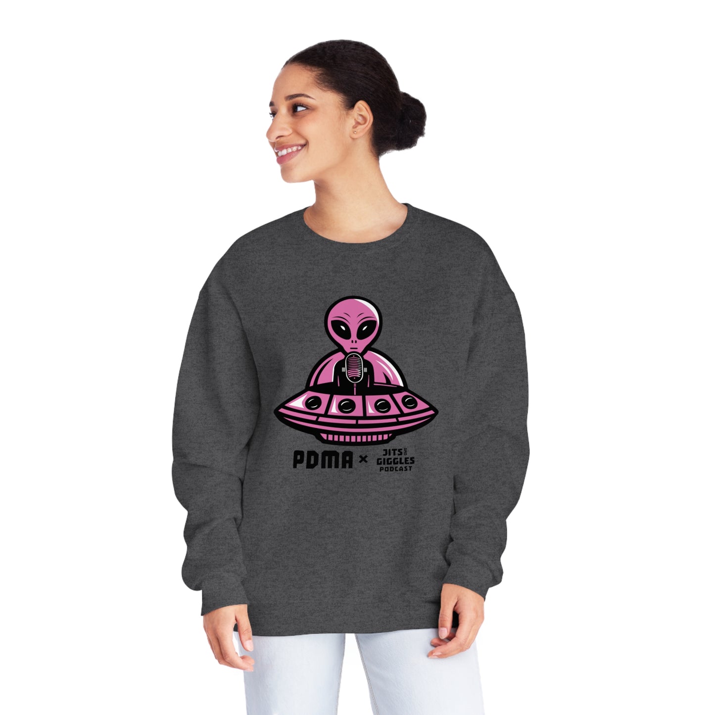 Pink Logo Crew Neck - Jits and Giggles Podcast x PDMA Collab