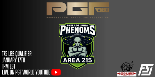 PGF Season 9 Philadelphia Phenoms Qualifier at Finishers HQ in Bethlehem, PA, featuring submission-only professional jiu-jitsu.