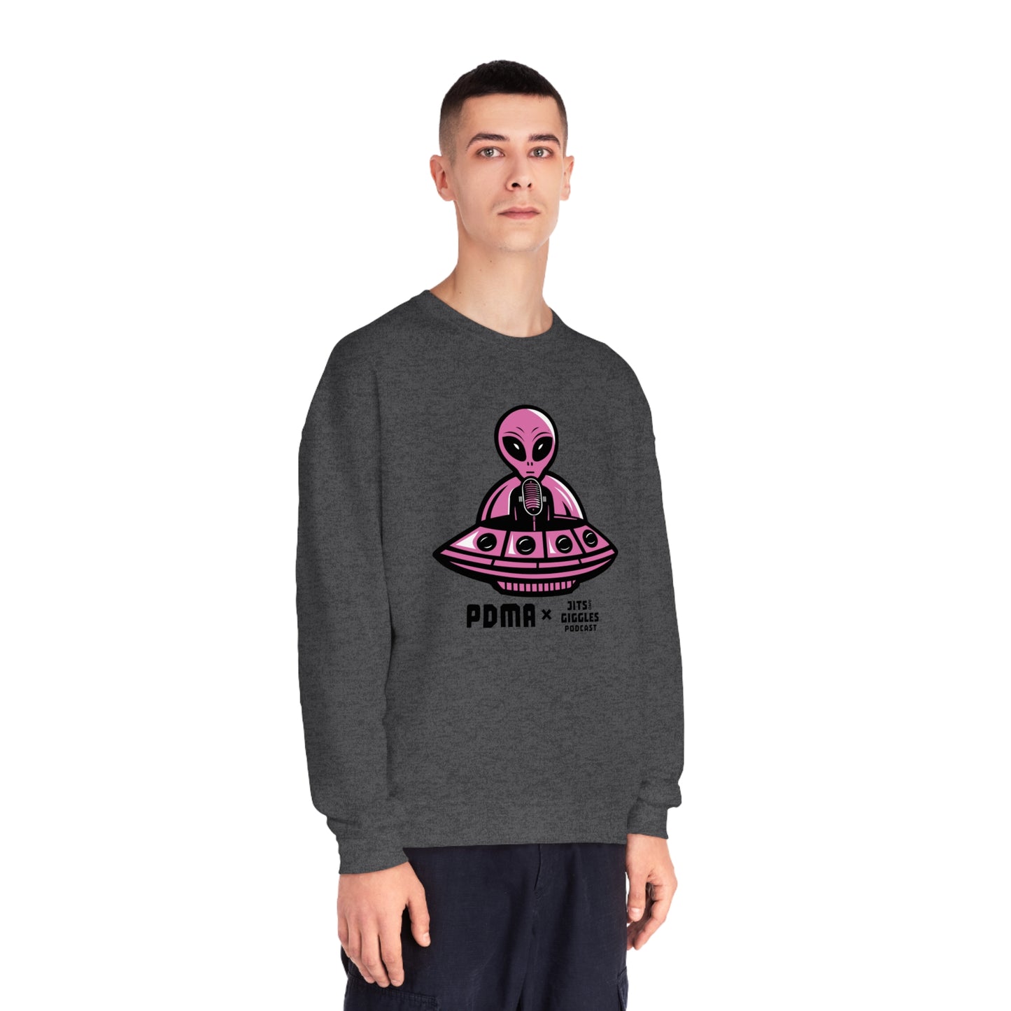 Pink Logo Crew Neck - Jits and Giggles Podcast x PDMA Collab