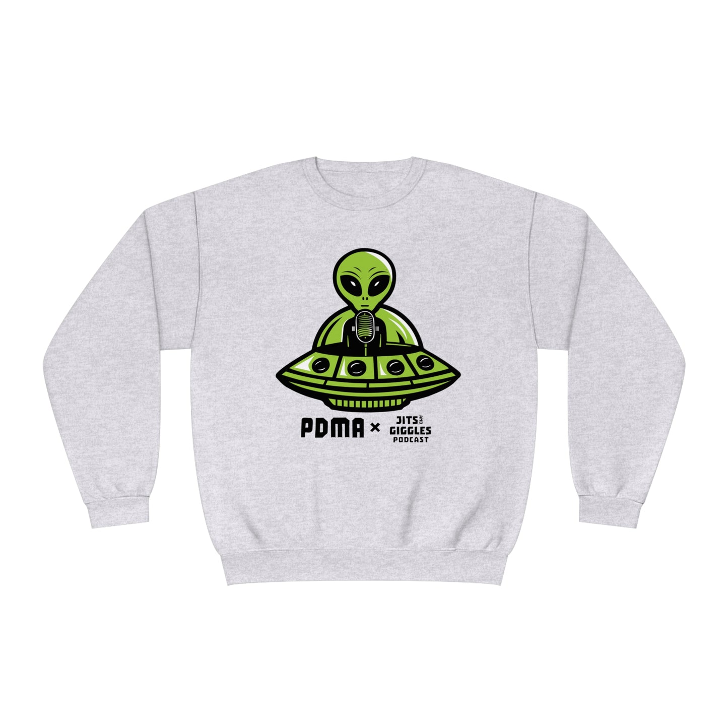 Green Logo Crewneck - Jits and Giggles Podcast x PDMA Collab