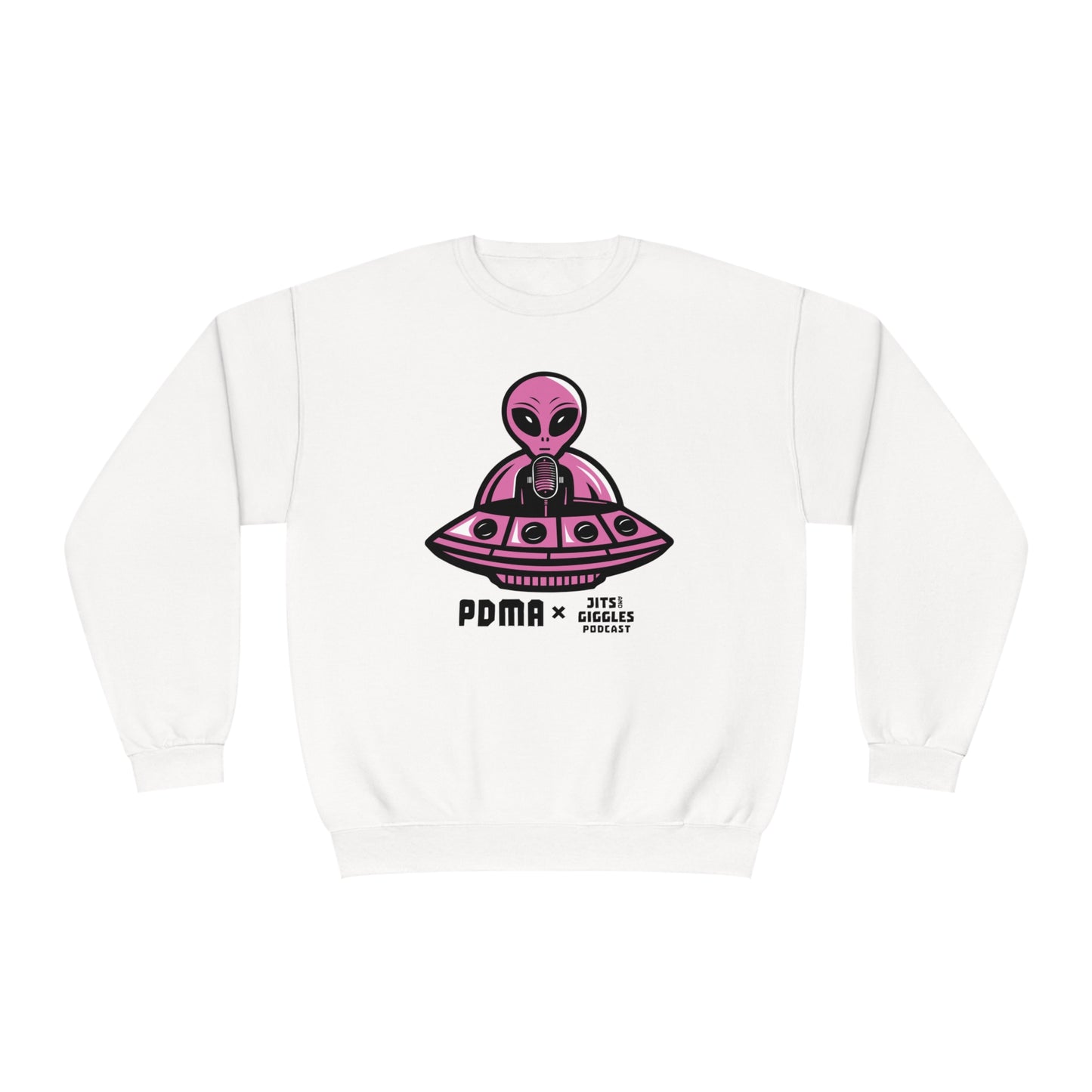Pink Logo Crew Neck - Jits and Giggles Podcast x PDMA Collab